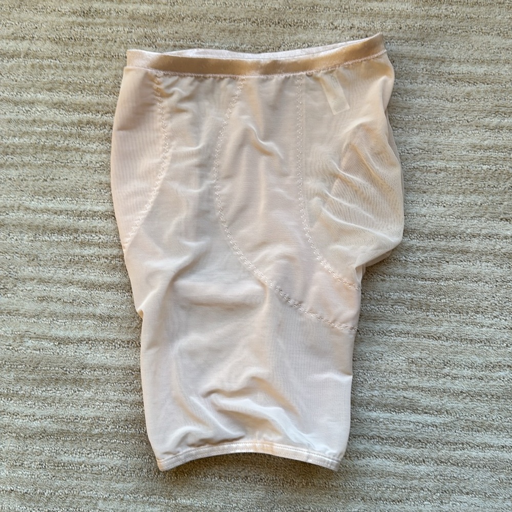 Flexees High Waist Firm Control Shapewear Booty Lifter Thigh Slimmer Nude Medium - Picture 4 of 15